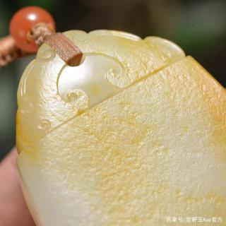 新疆和田玉洒金皮籽料仿古平安无事牌