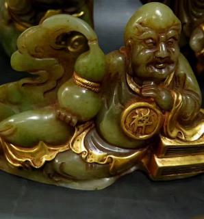 和田玉包金十八罗汉